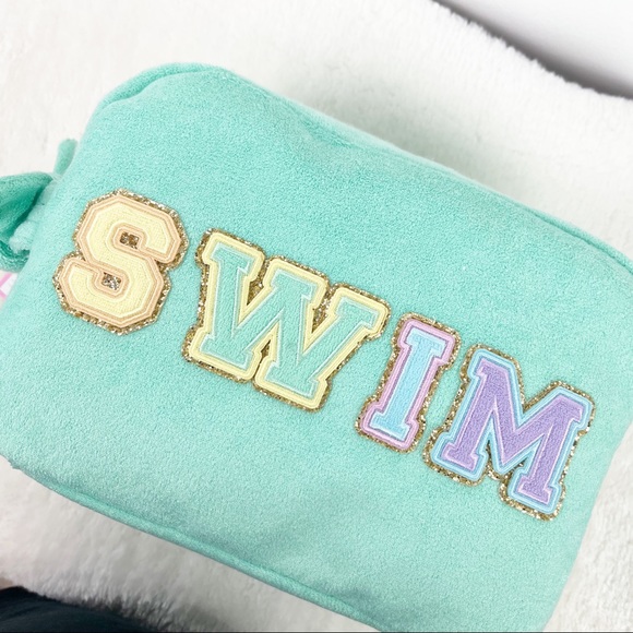 🩱Stoney Clover Lane x Target Green Terry Cloth SWIM Large Pouch🩱 - Picture 8 of 10